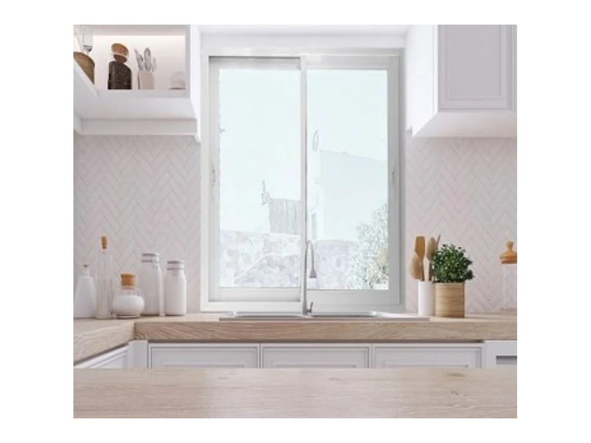 Fenetre Coulissante Aluminium H105 X L100 Blanc 2 Vantaux Gd Menuiseries