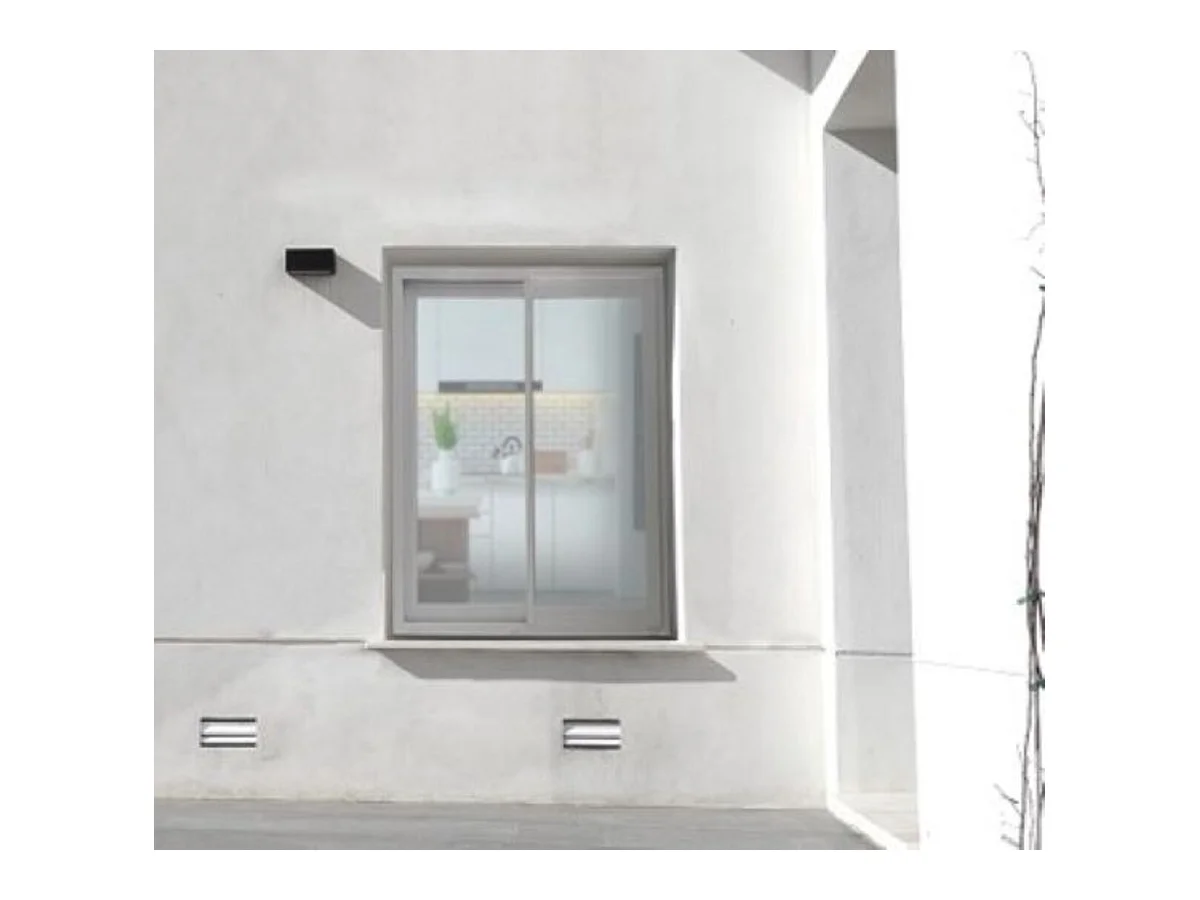 Fenetre Coulissante Aluminium H105 X L100 Blanc 2 Vantaux Gd Menuiseries