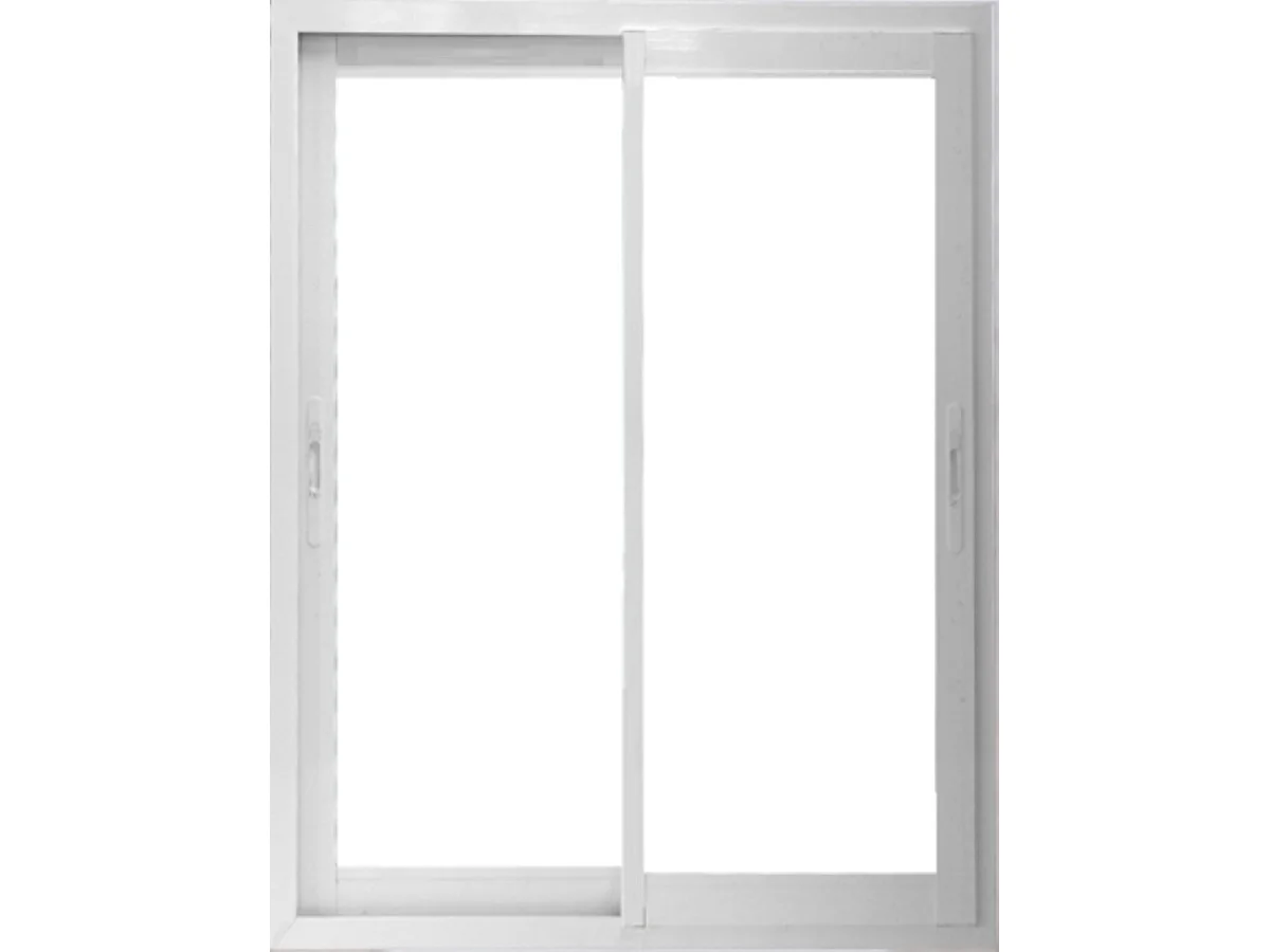 Fenetre Coulissante Aluminium H105 X L100 Blanc 2 Vantaux Gd Menuiseries