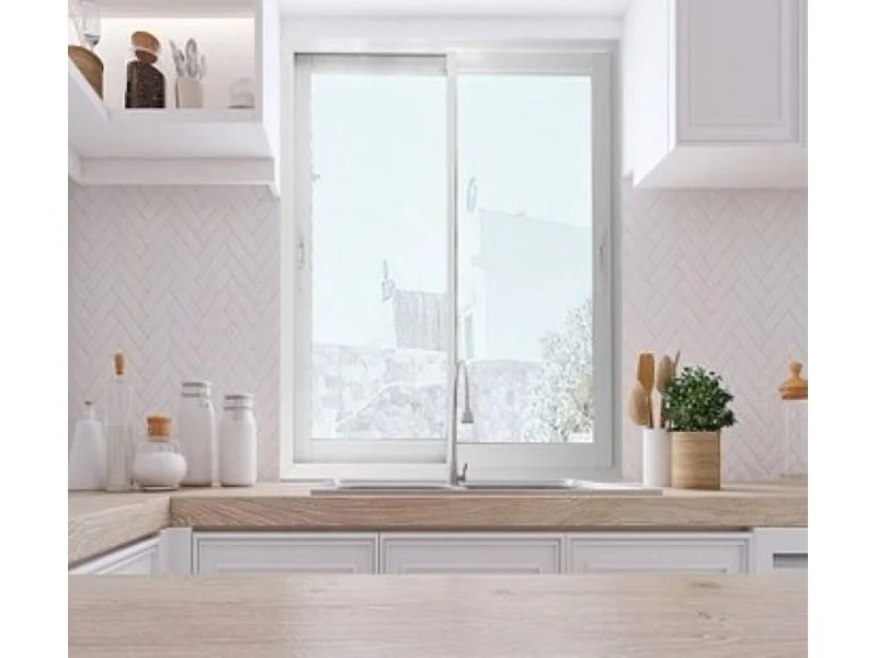 Fenetre Coulissante Aluminium H105 X L100 Blanc 2 Vantaux Gd Menuiseries