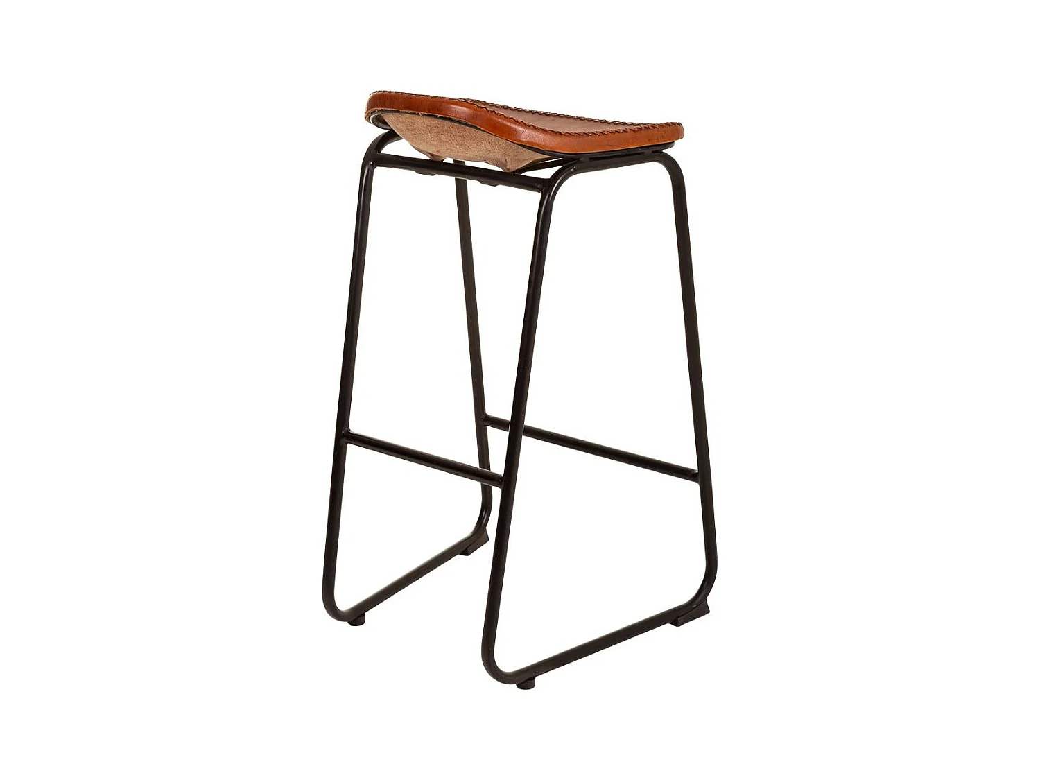 Houten kruk bekleed met lila stof met een unieke stijl en comfort