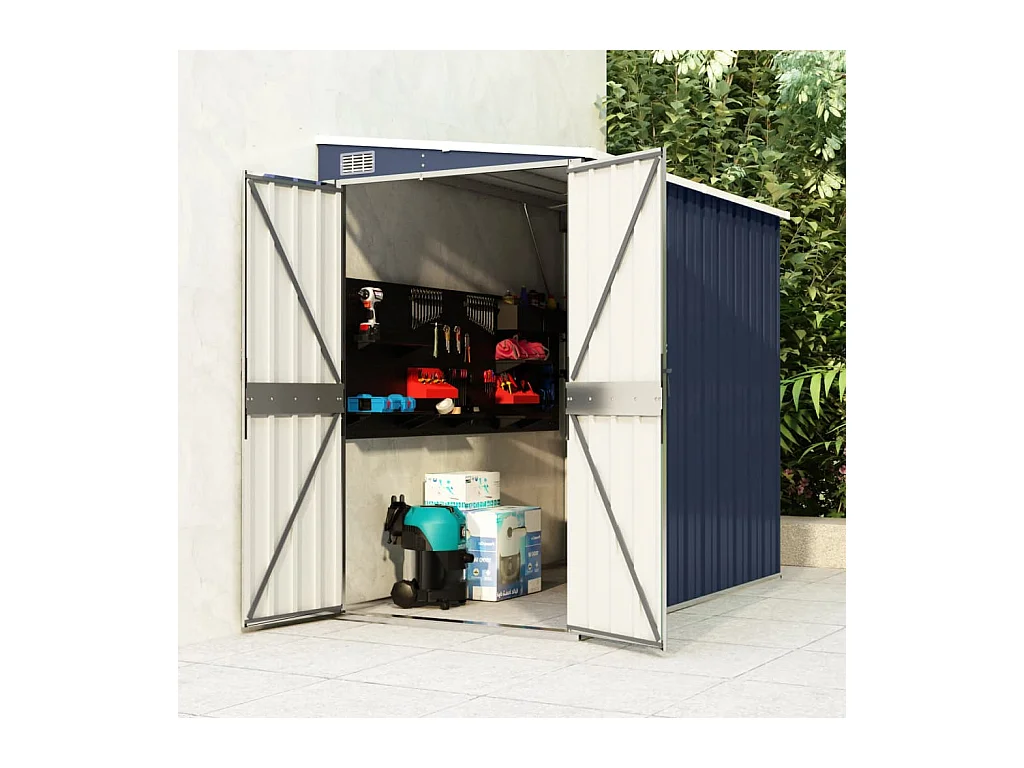 Abri de jardin mural Anthracite 118x194x178 Acier