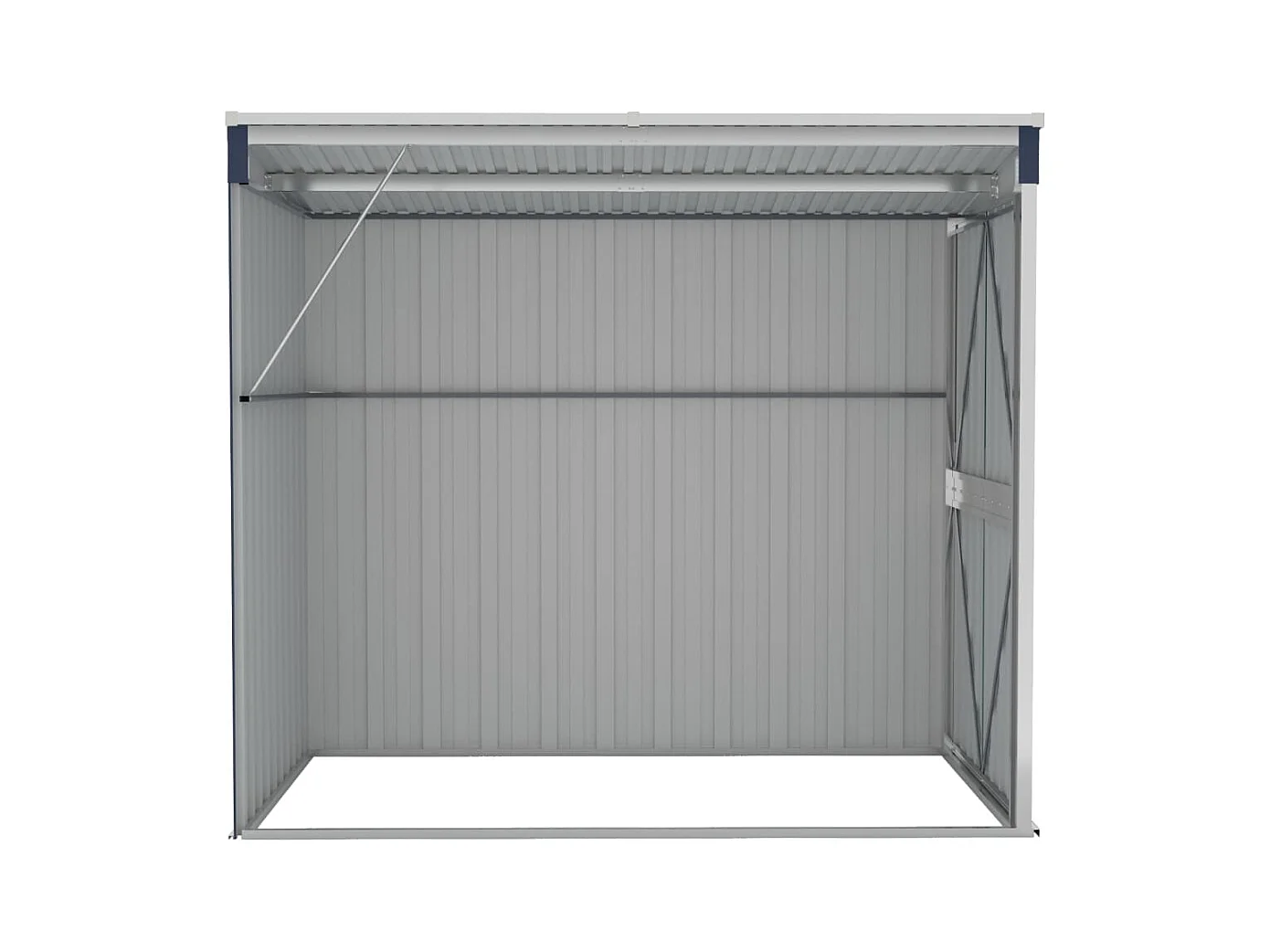 Abri de jardin mural Anthracite 118x194x178 Acier