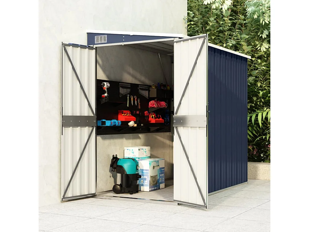 Abri de jardin mural Anthracite 118x194x178 Acier