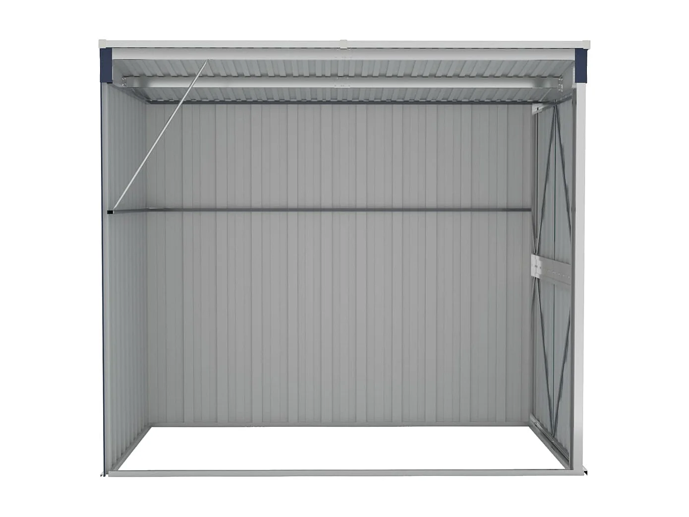 Abri de jardin mural Anthracite 118x194x178 Acier