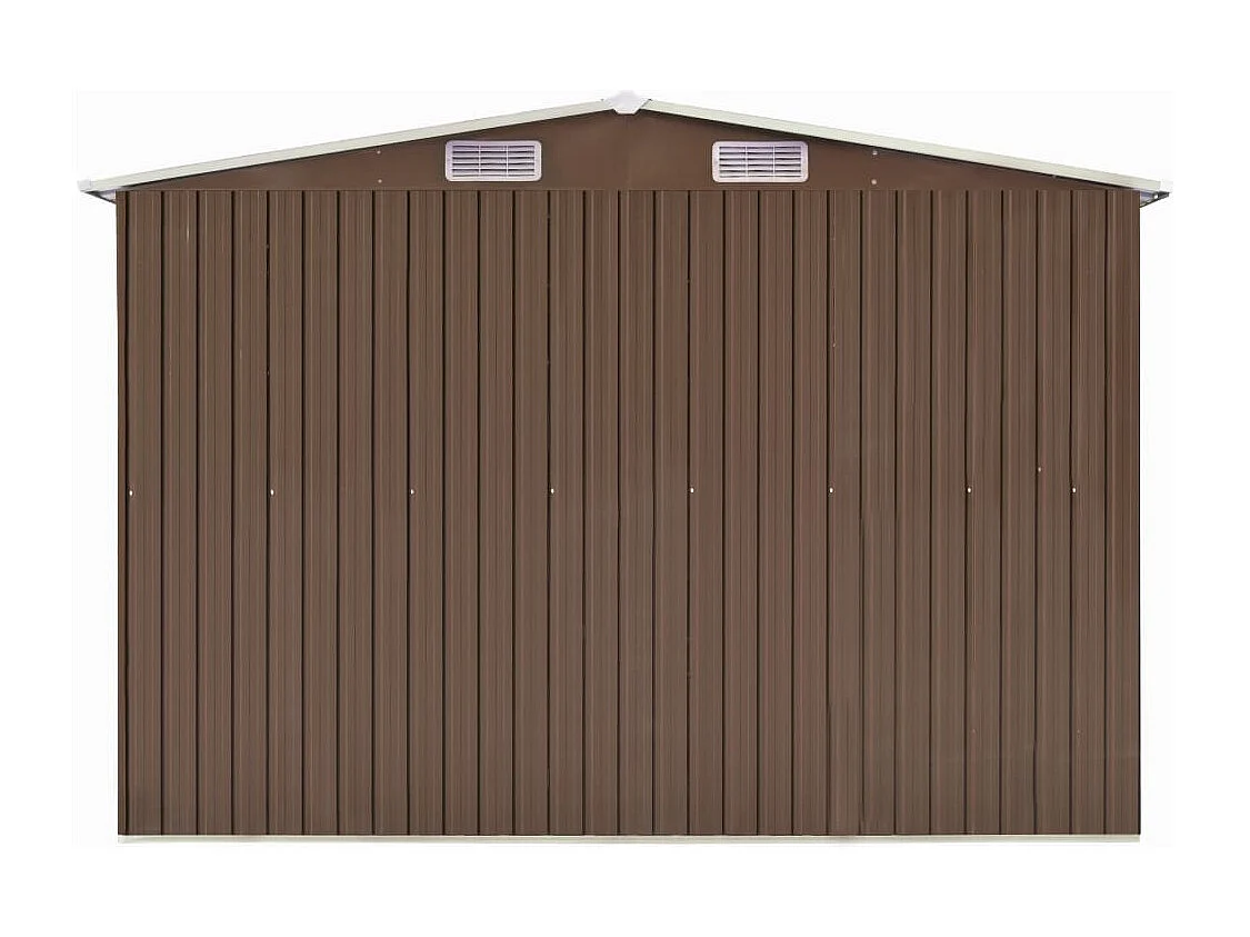 Abri de jardin 257x489x181 Métal Marron
