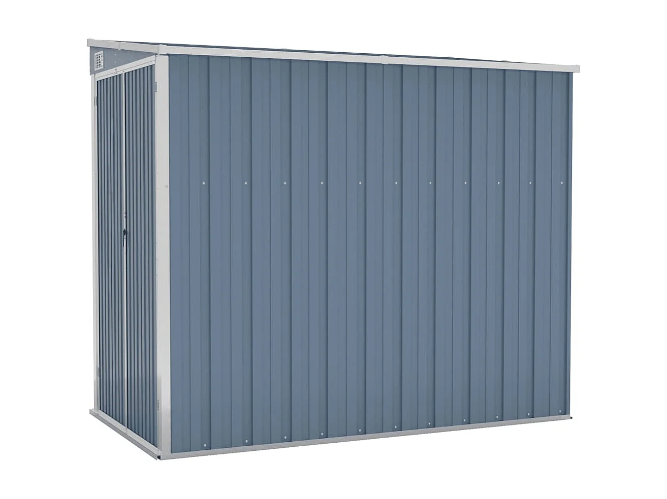 Abri de jardin mural Gris 118x194x178 Acier galvanisé