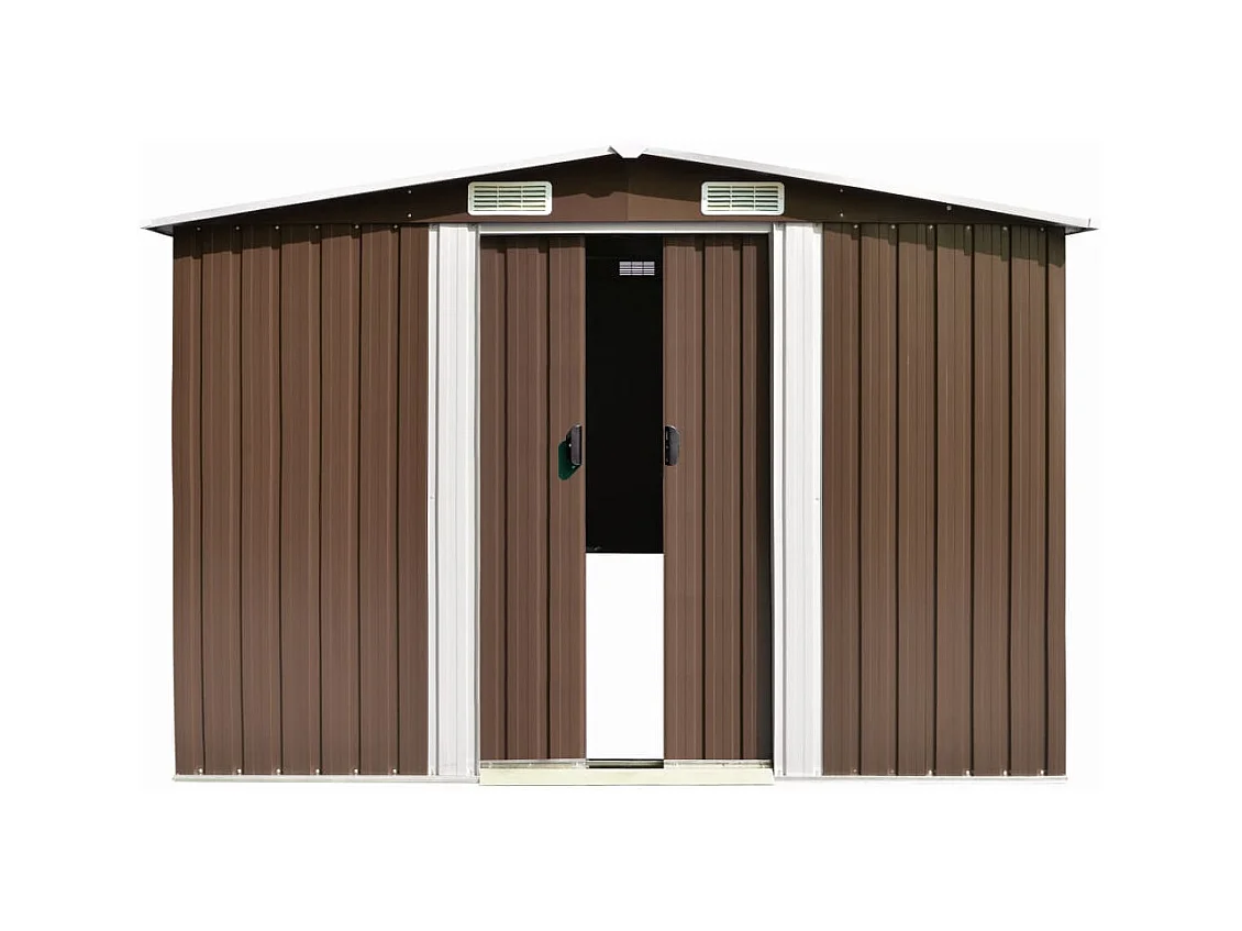 Abri de jardin 257x580x181 Métal Marron