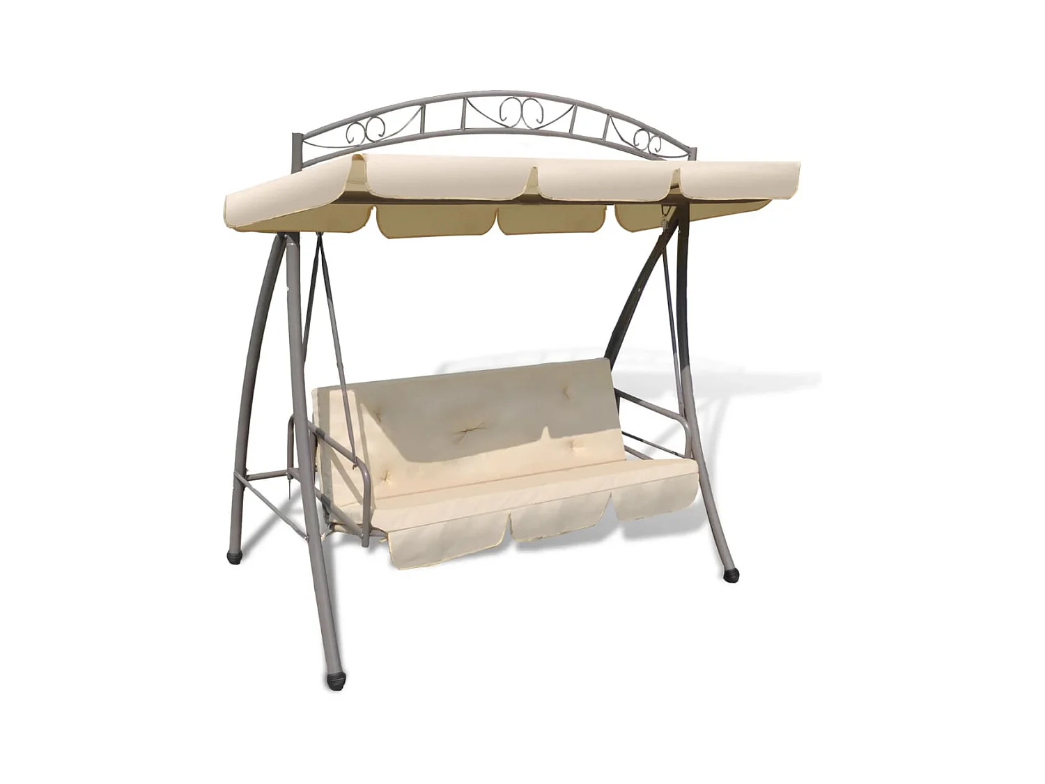 Balancelle convertible d'extérieur avec auvent Blanc sable