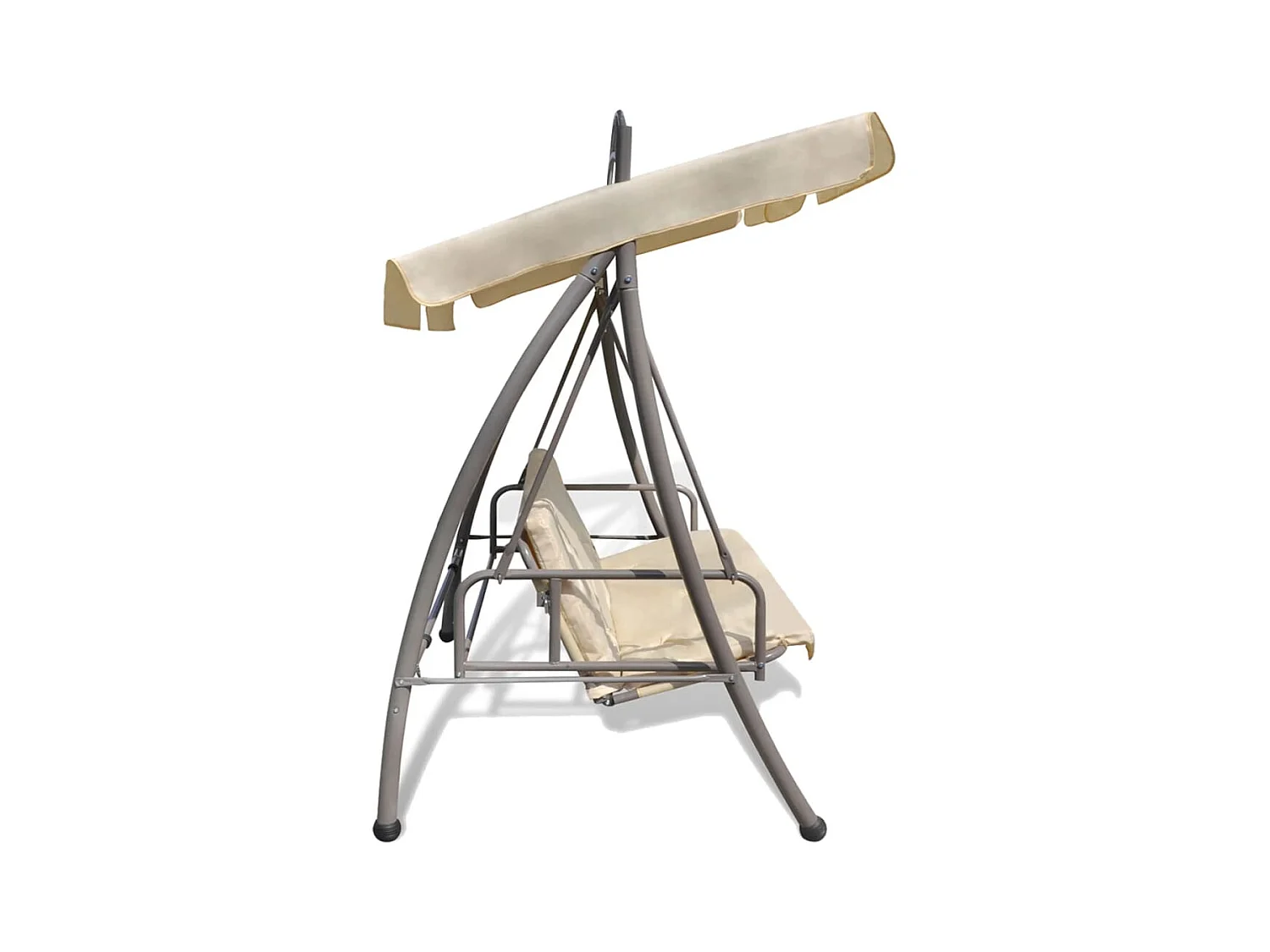 Balancelle convertible d'extérieur avec auvent Blanc sable