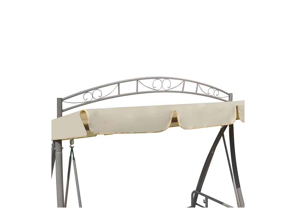 Balancelle convertible d'extérieur avec auvent Blanc sable