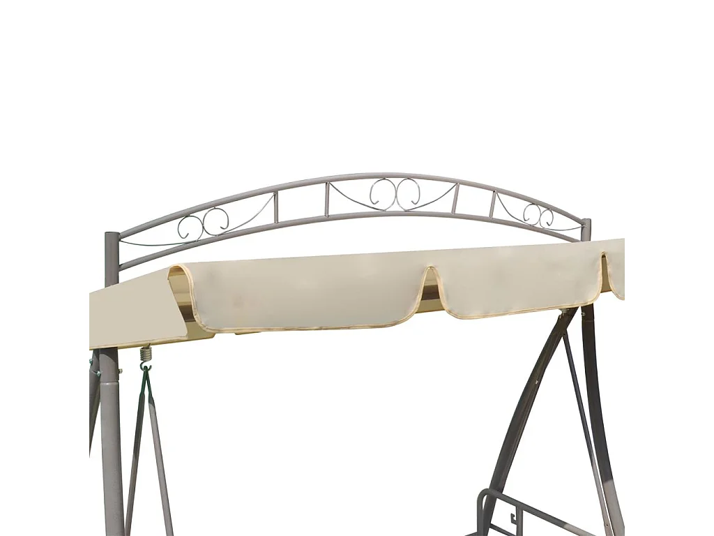 Balancelle convertible d'extérieur avec auvent Blanc sable