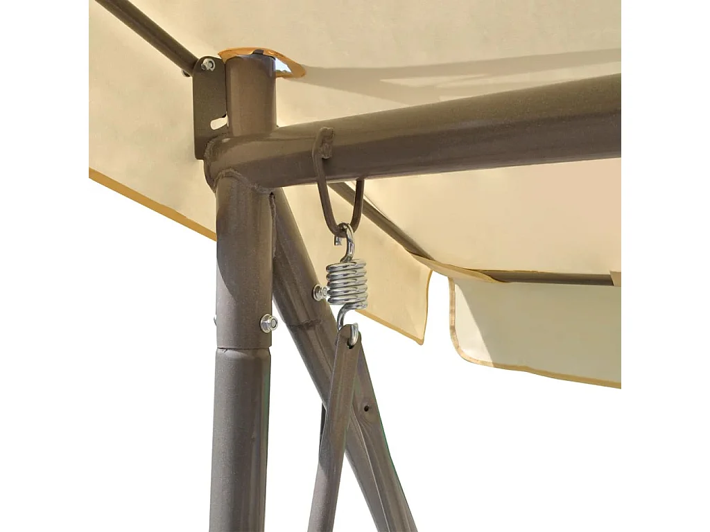 Balancelle convertible d'extérieur avec auvent Blanc sable