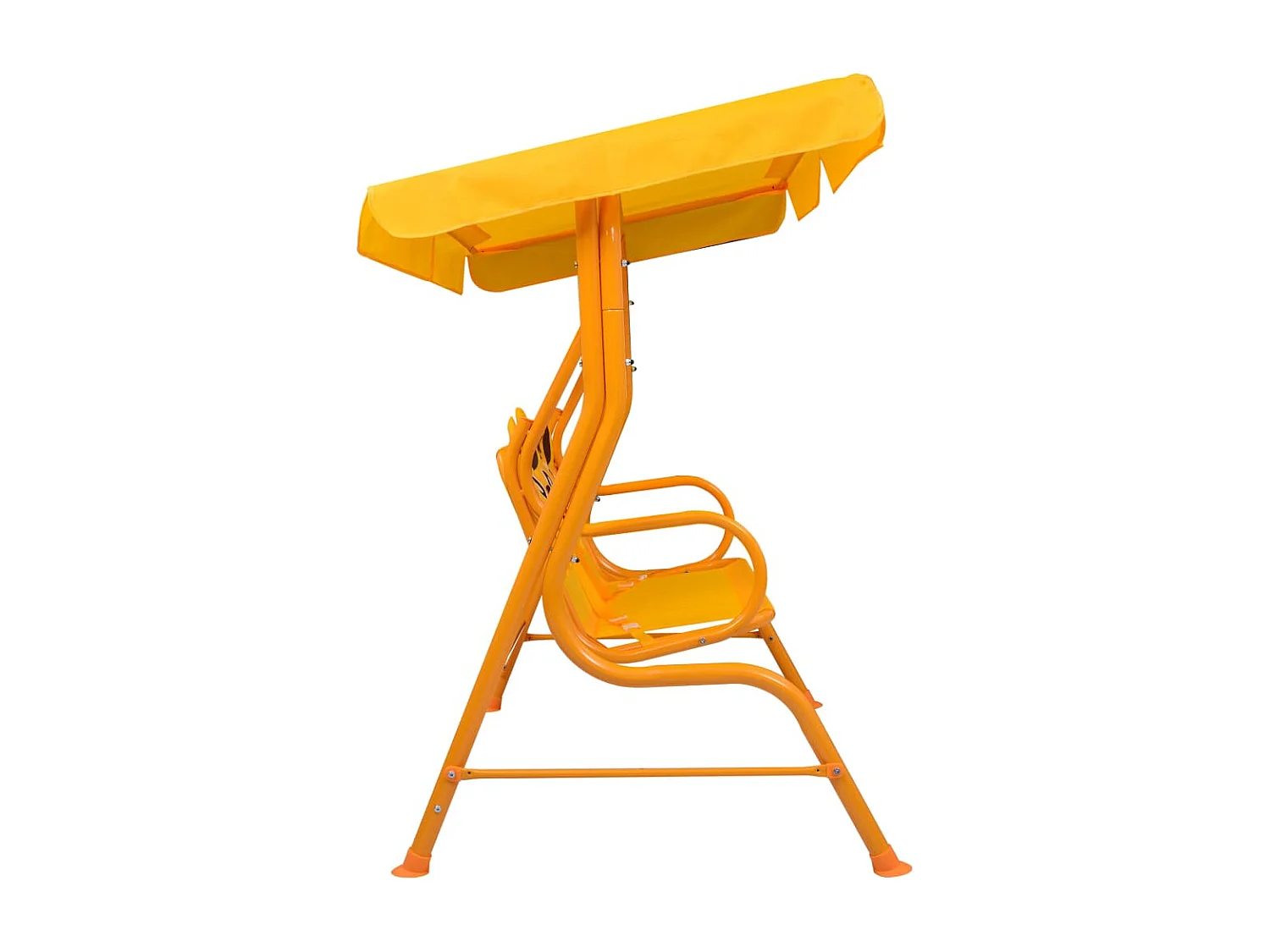 Balancelle pour enfants Jaune 115x75x110 Tissu