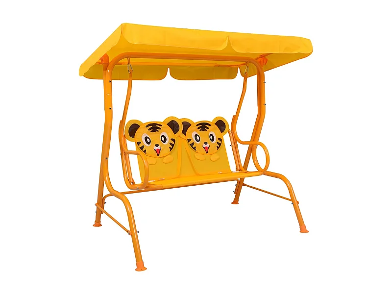 Balancelle pour enfants Jaune 115x75x110 Tissu