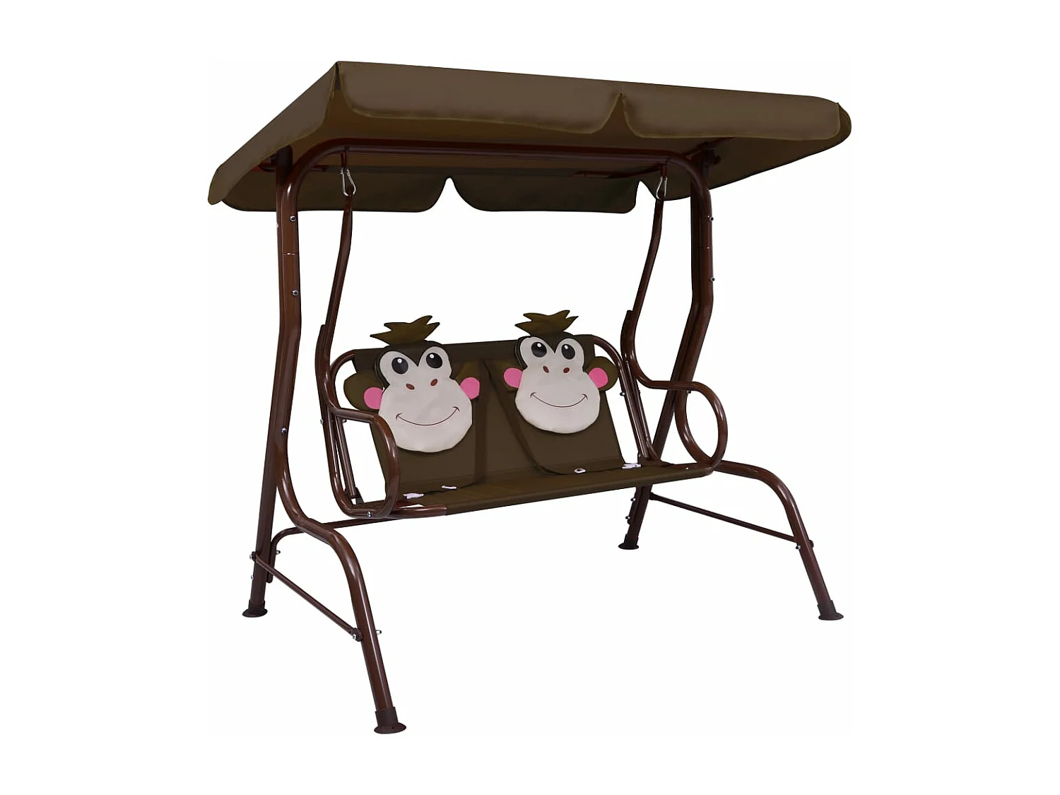 Balancelle pour enfants Marron 115x75x110 Tissu