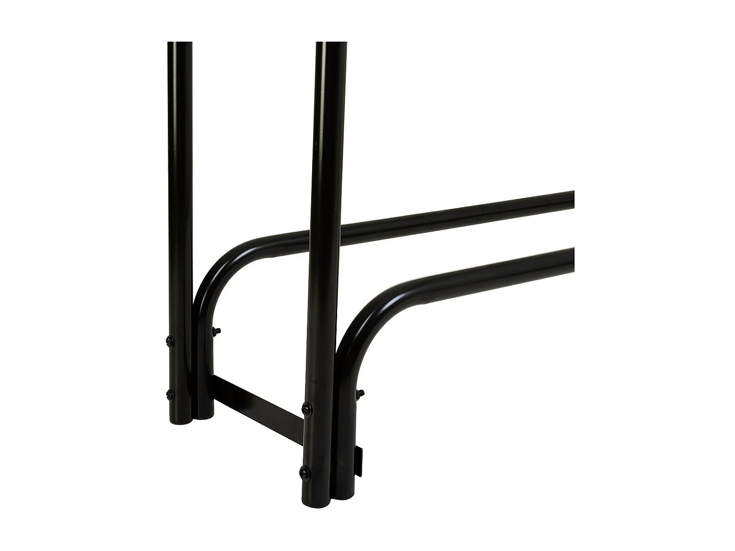 Étagère à bois de chauffage en métal noir 124x34x124h cm