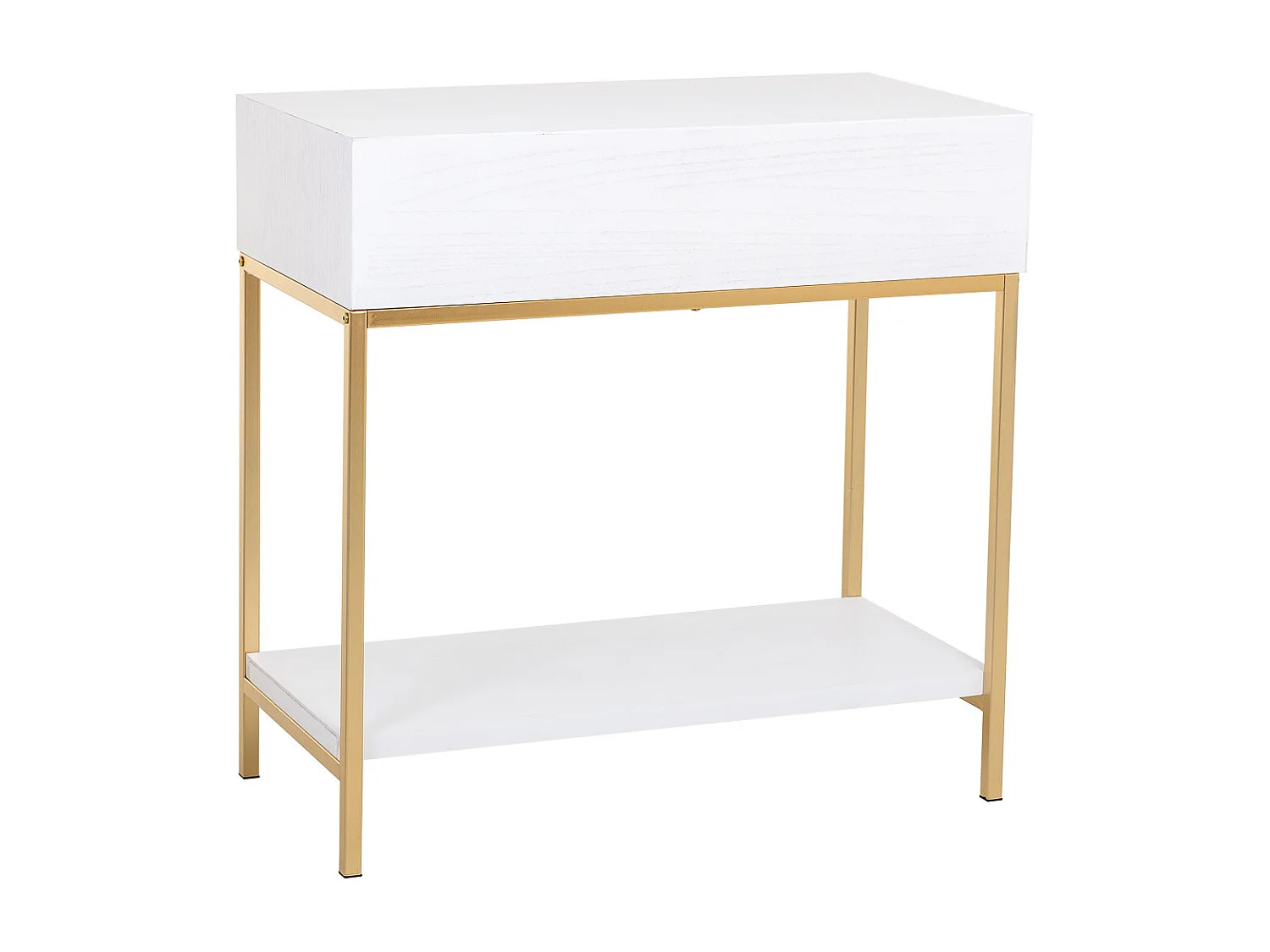 Mobile ingresso con 2 cassetti, legno e metallo, 80x42x79h cm