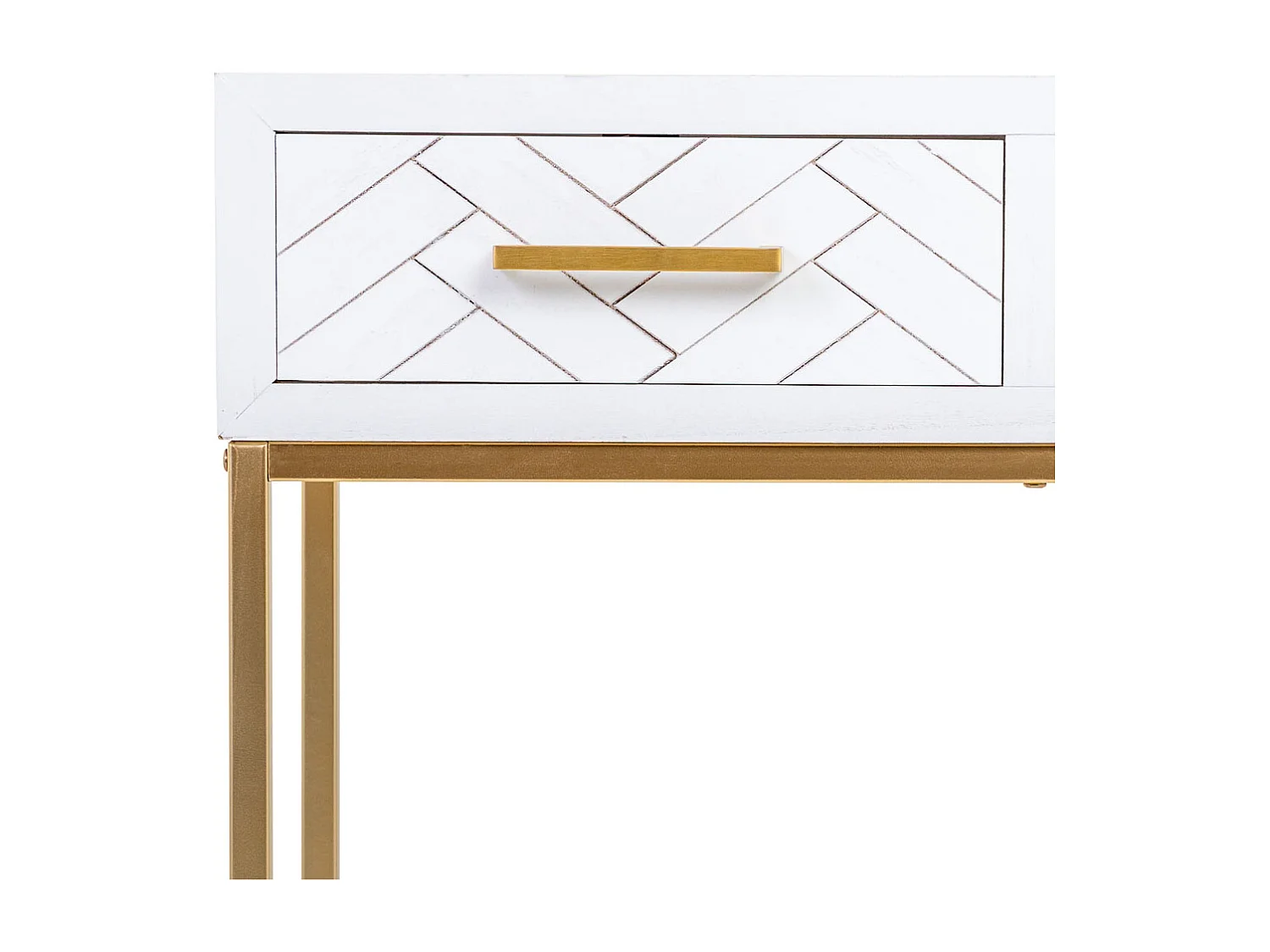 Mobile ingresso con 2 cassetti, legno e metallo, 80x42x79h cm