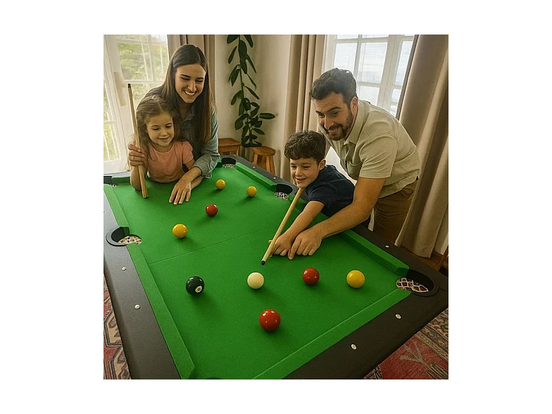 Billard Américain- Version Plateau Nomade Compacte 165,6 x 92,5 cm