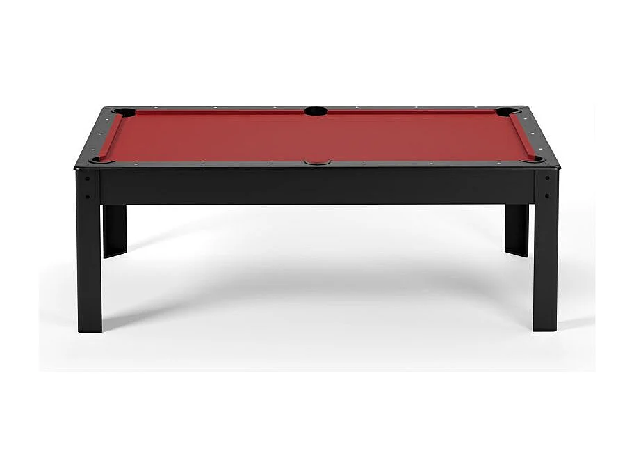 Billard Américain convertible table 8 places KITBILL 7Ft - 226,5 x 126,5 x 80cm Plateau dînatoire et accessoires inclus - Noir