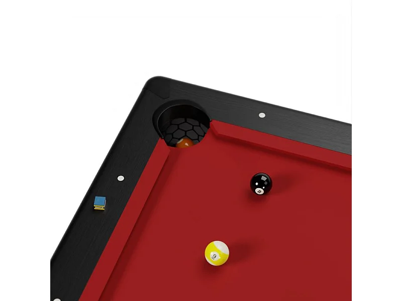 Billard Américain convertible table 8 places KITBILL 7Ft - 226,5 x 126,5 x 80cm Plateau dînatoire et accessoires inclus - Noir