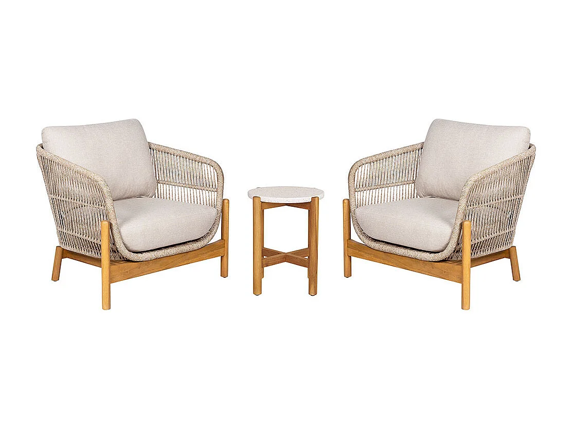 Terracina tuinmeubelset Met 3 delen bruin, beige.