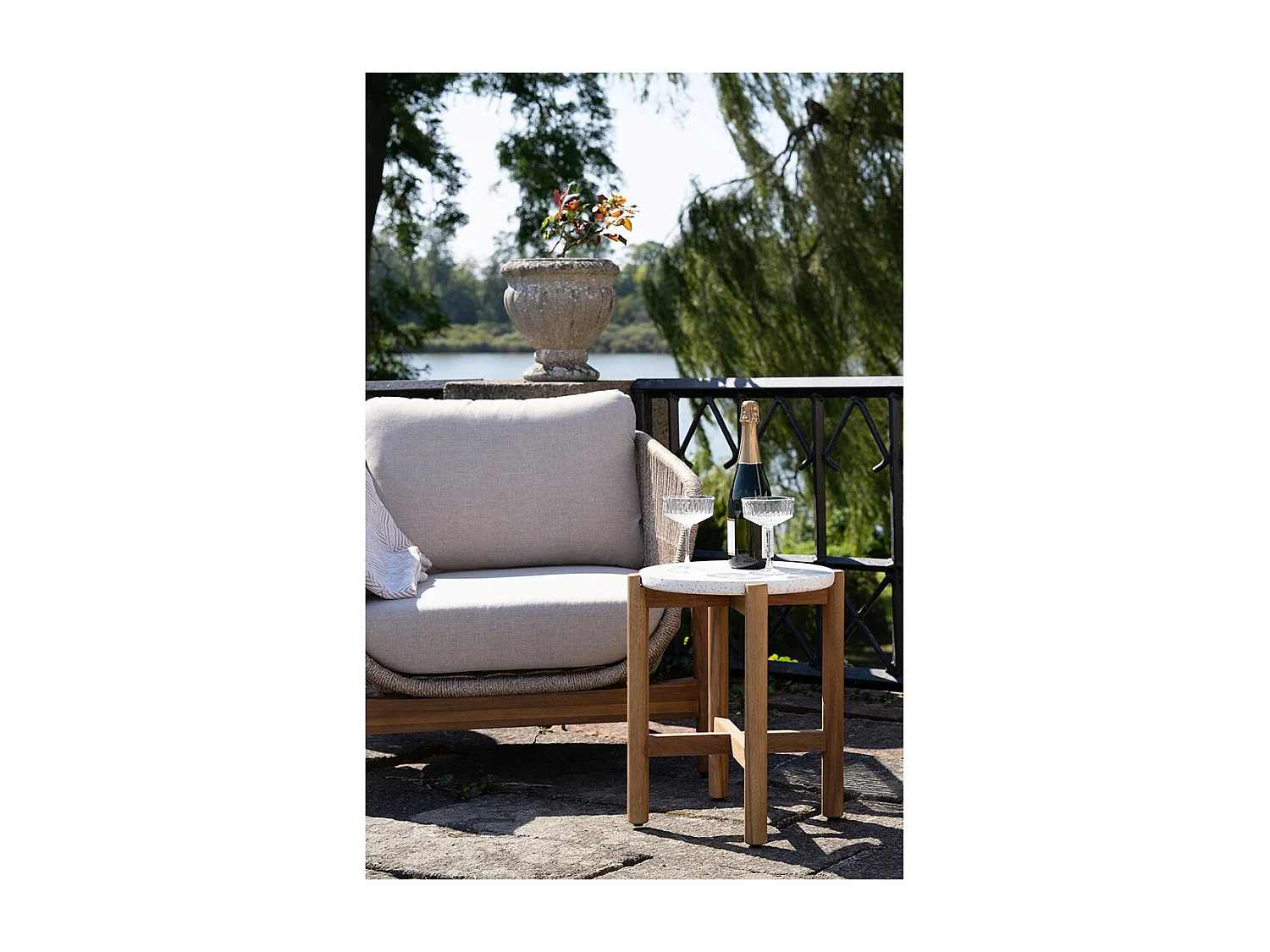 Terracina tuinmeubelset Met 3 delen bruin, beige.