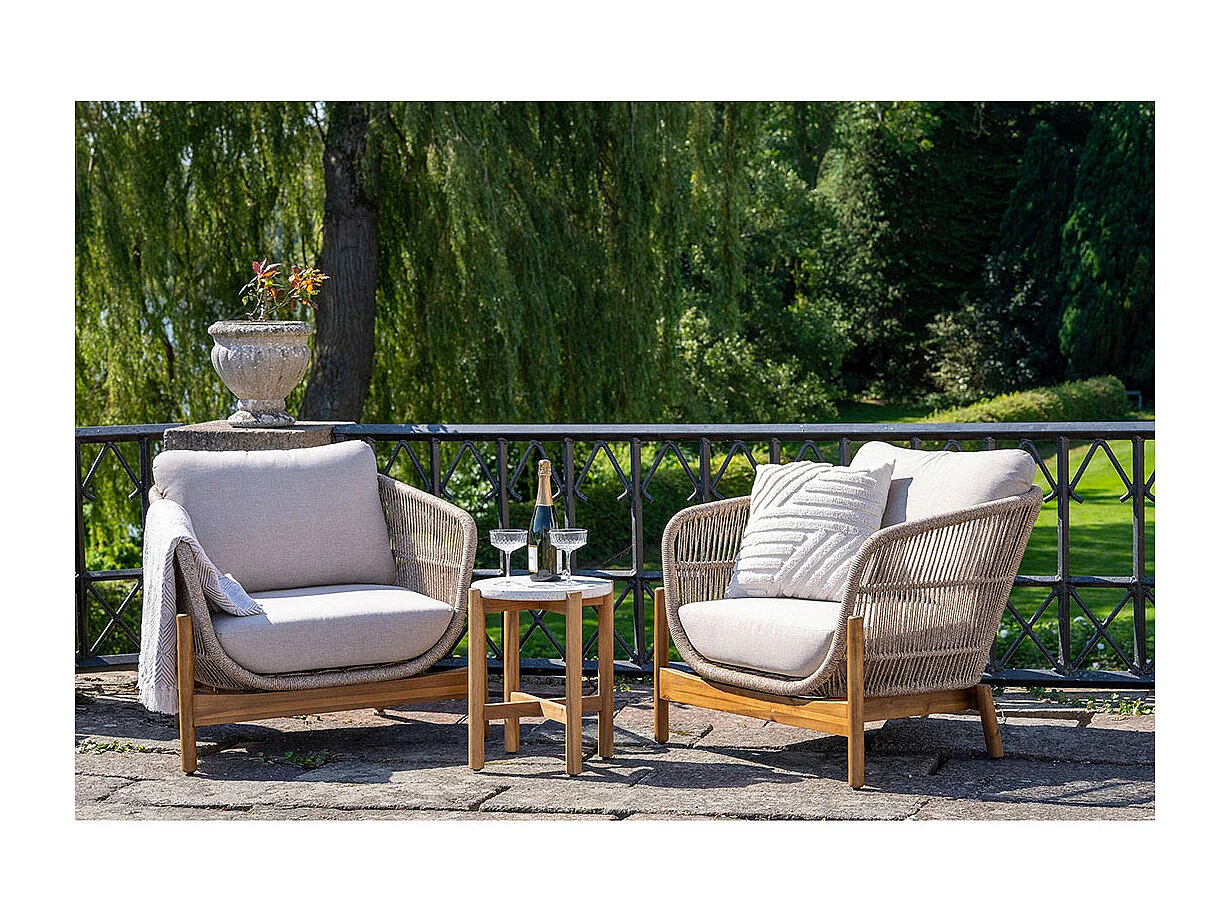 Terracina tuinmeubelset Met 3 delen bruin, beige.