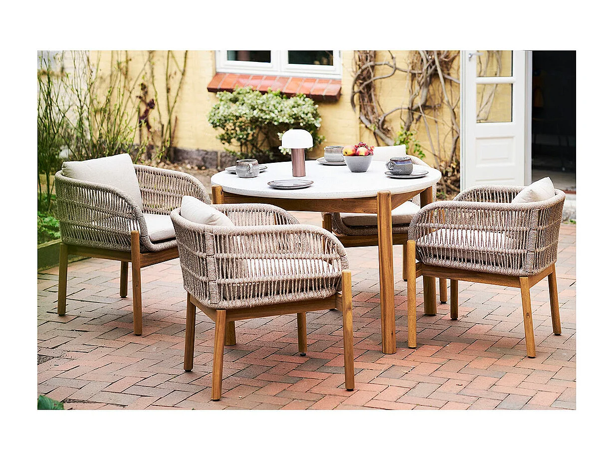 Terracina tuinmeubelset Met 5 delen bruin, beige.