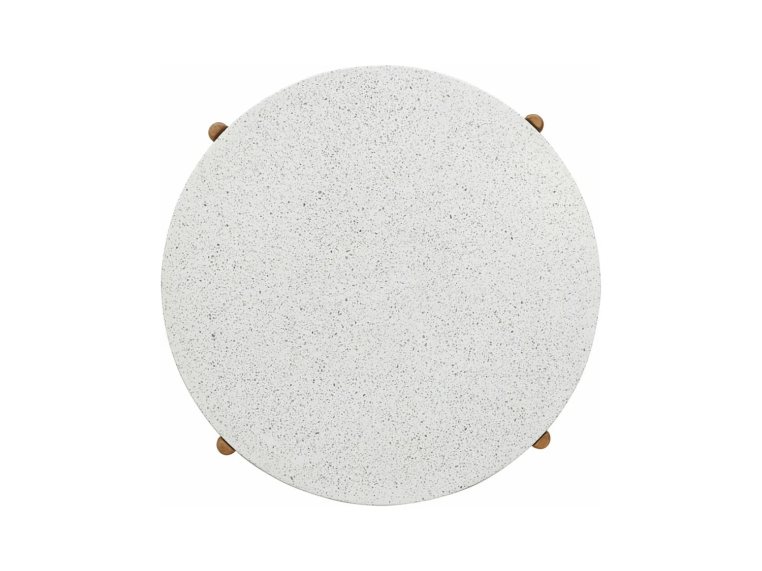 Terracina Sofatisch Ø85cm Natur, weiß.