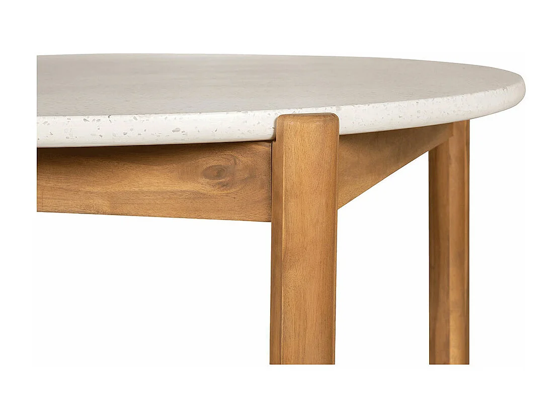 Terracina Gartentisch Ø120cm Natur, weiß.