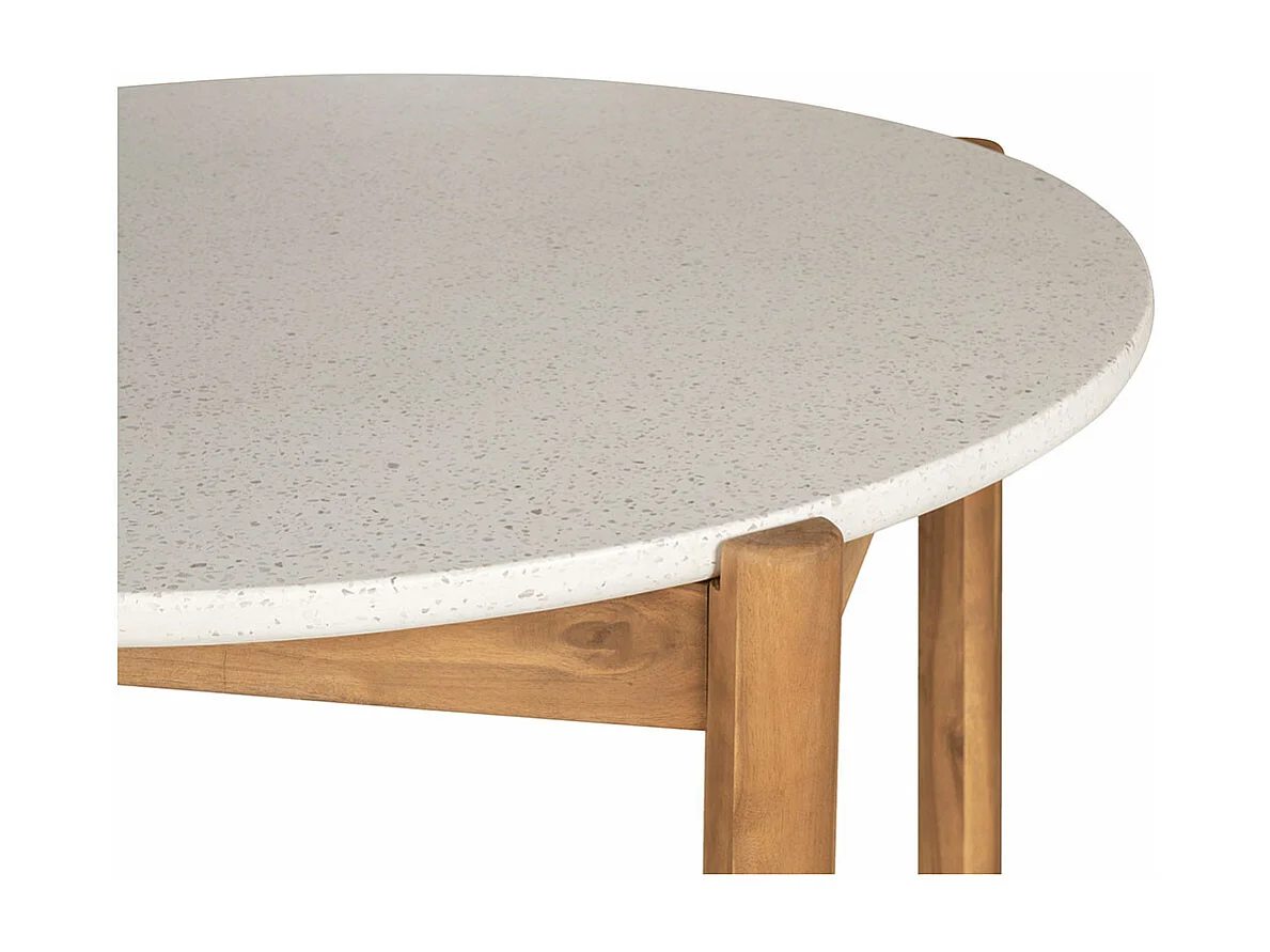 Terracina Gartentisch Ø120cm Natur, weiß.