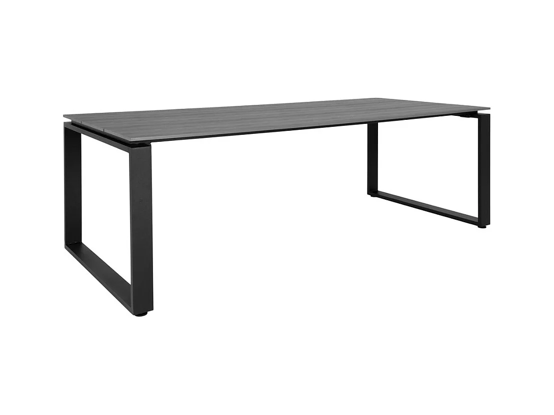 Denver Gartentisch 210 x 100 cm grau, schwarz.