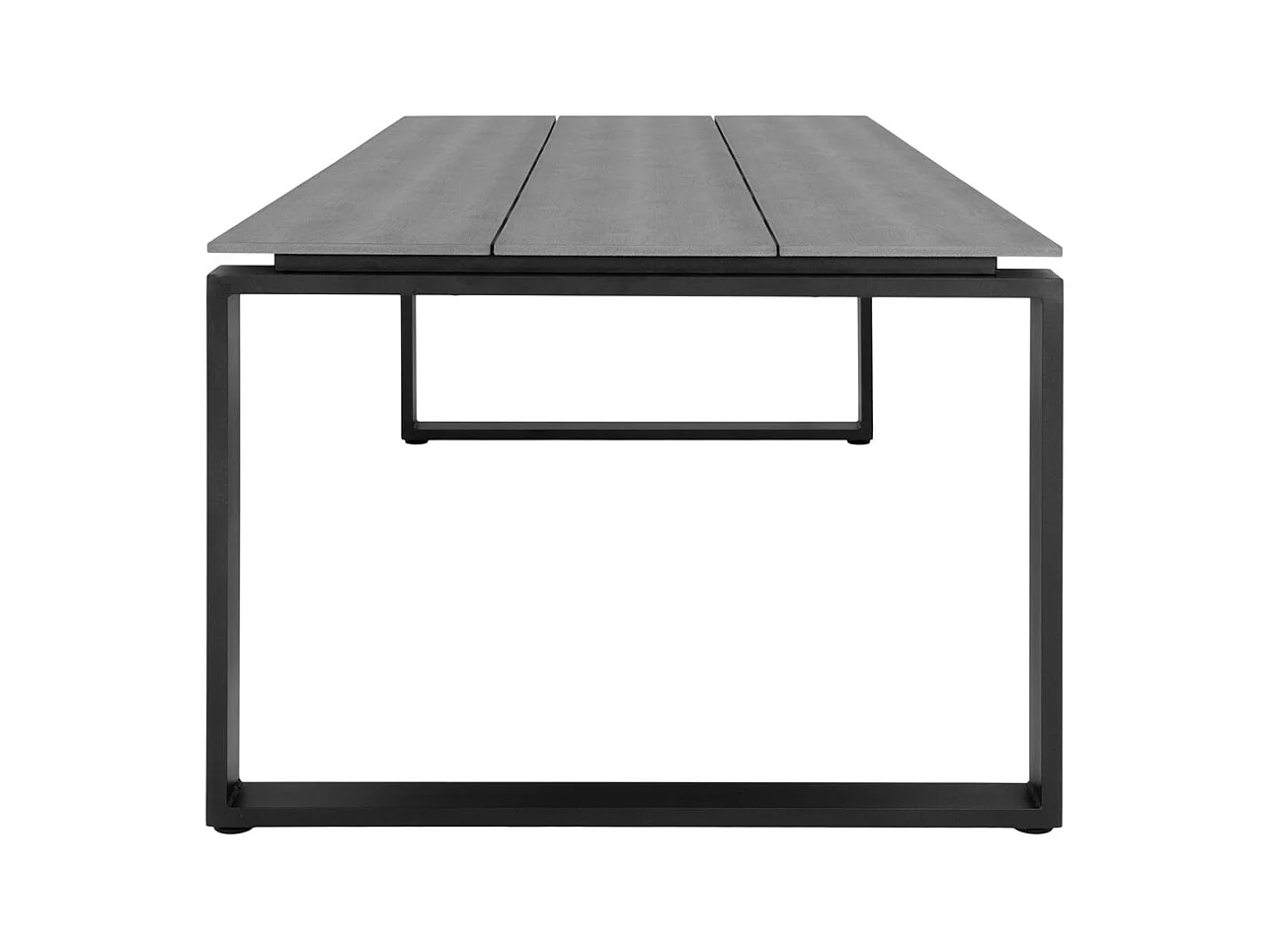 Denver Gartentisch 210 x 100 cm grau, schwarz.