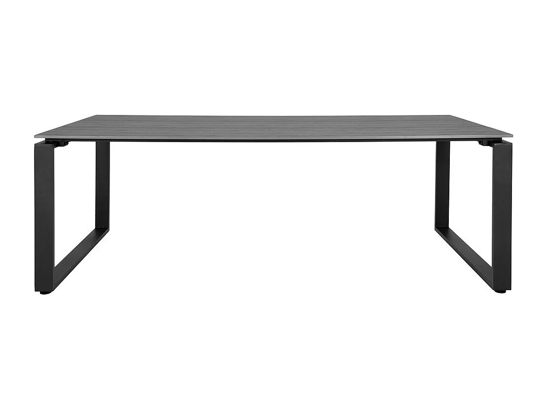 Denver Table de jardin 210 x 100 cm, gris, noir.
