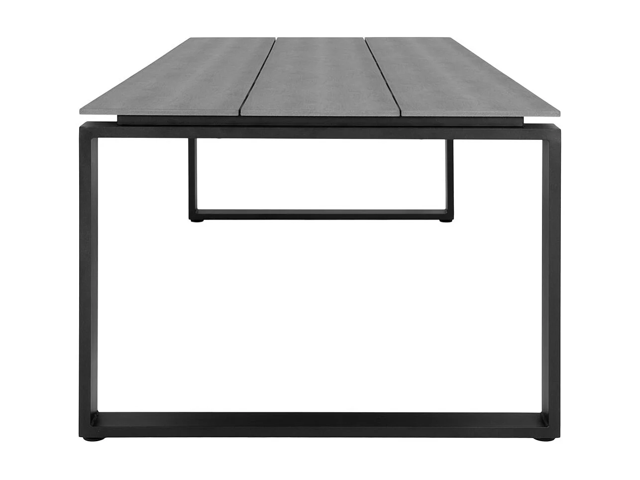 Denver Table de jardin 210 x 100 cm, gris, noir.