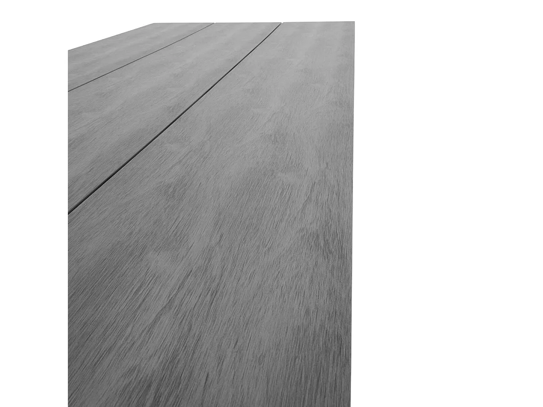 Denver Table de jardin 210 x 100 cm, gris, noir.