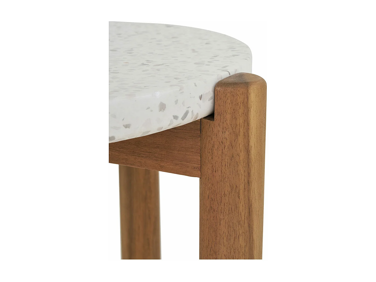 Terracina Zijtafel Ø37cm natuur, wit.