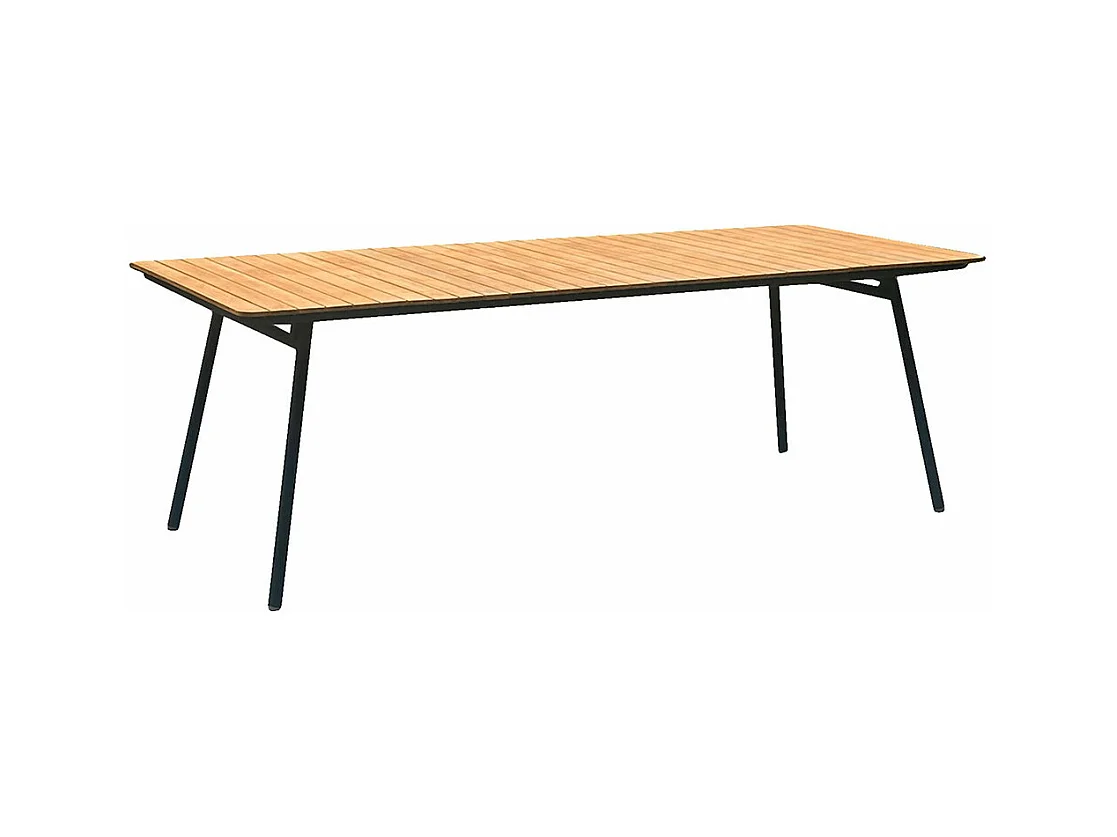Cleveland table de jardin teck, noir.