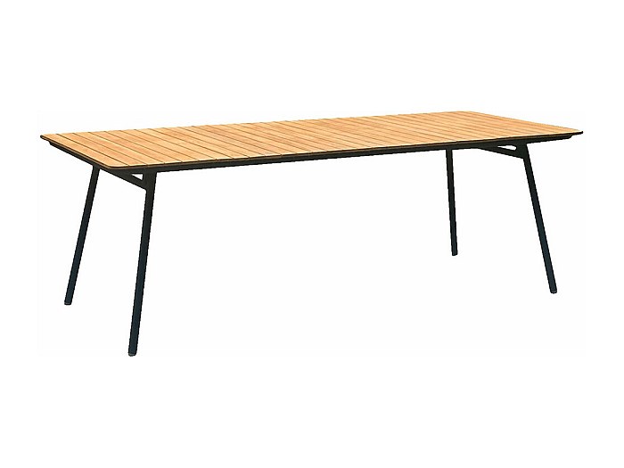 Cleveland table de jardin teck, noir.