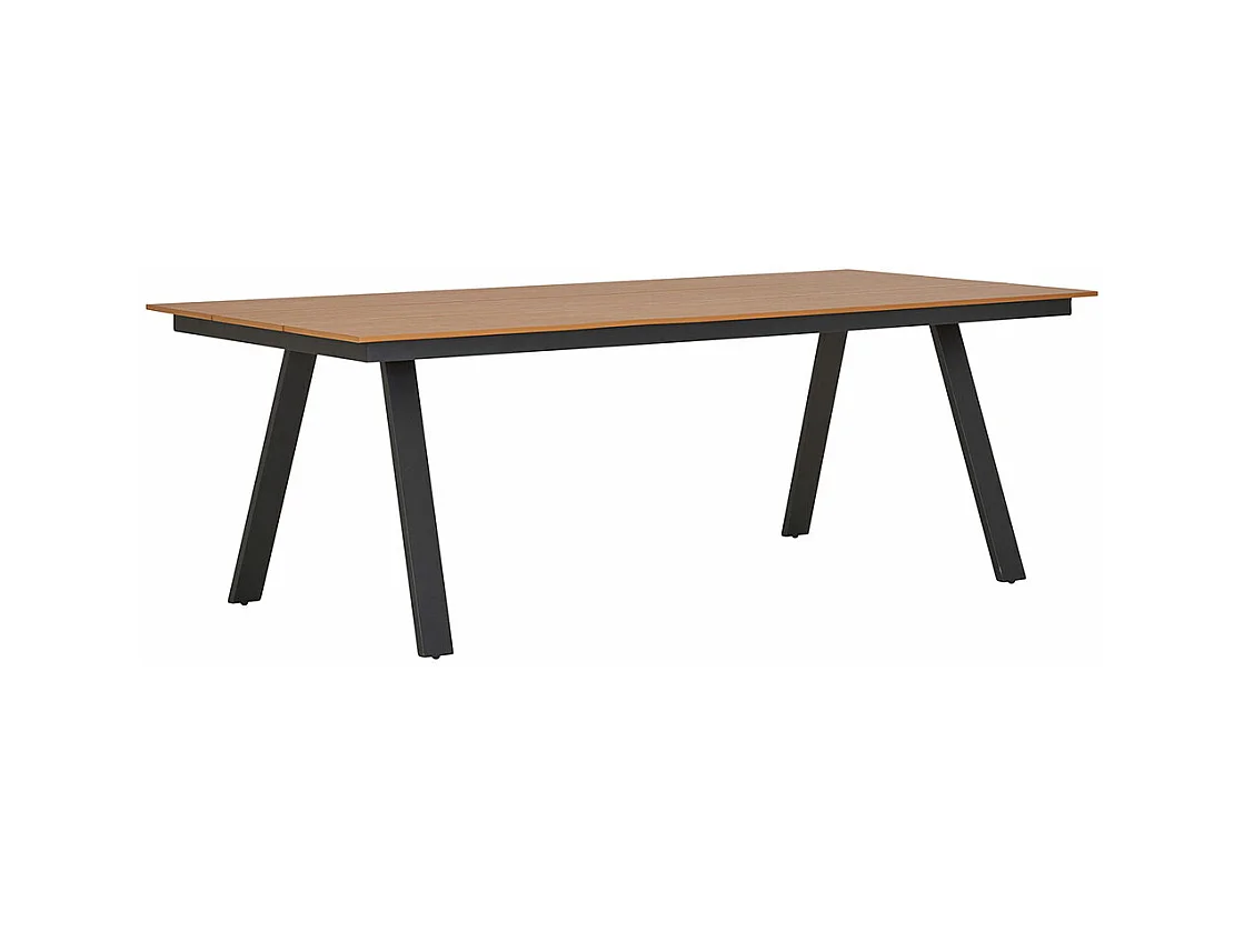 Toronto tuintafel 100x220cm natuur, zwart.