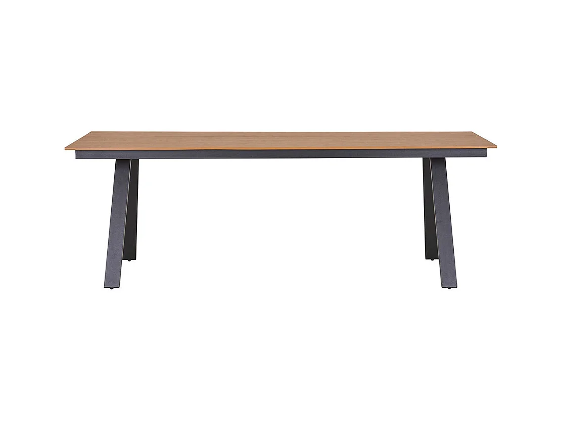 Toronto tuintafel 100x220cm natuur, zwart.