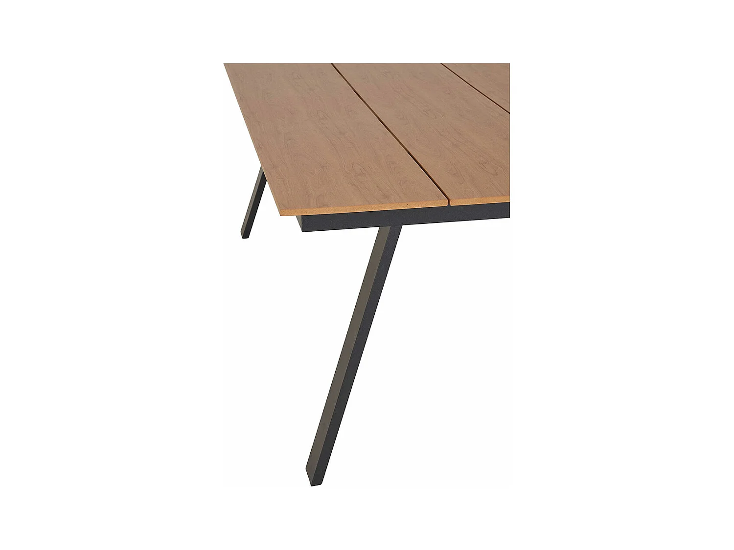 Toronto tuintafel 100x220cm natuur, zwart.