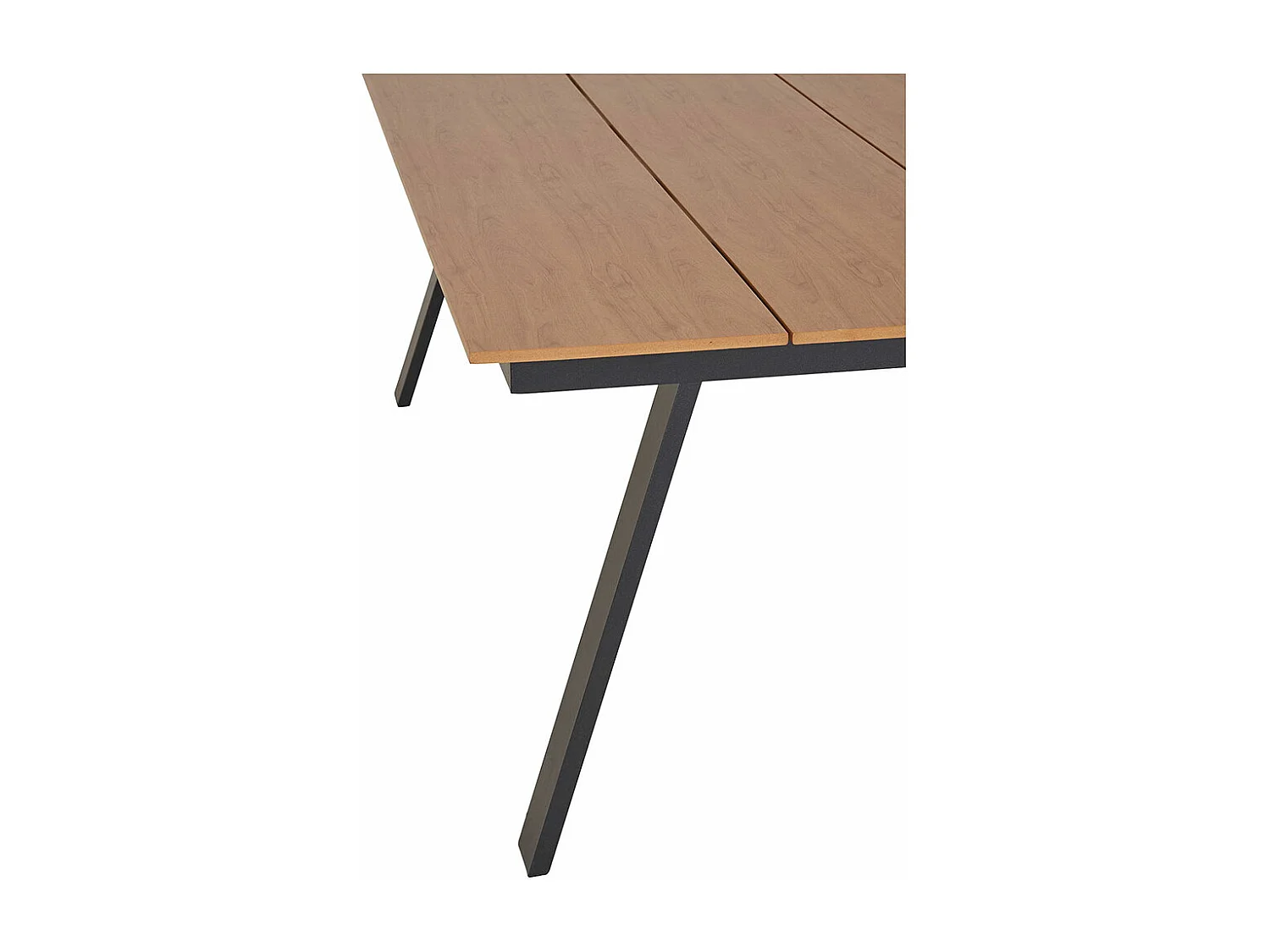 Toronto table de jardin 100x220cm naturel, noir.