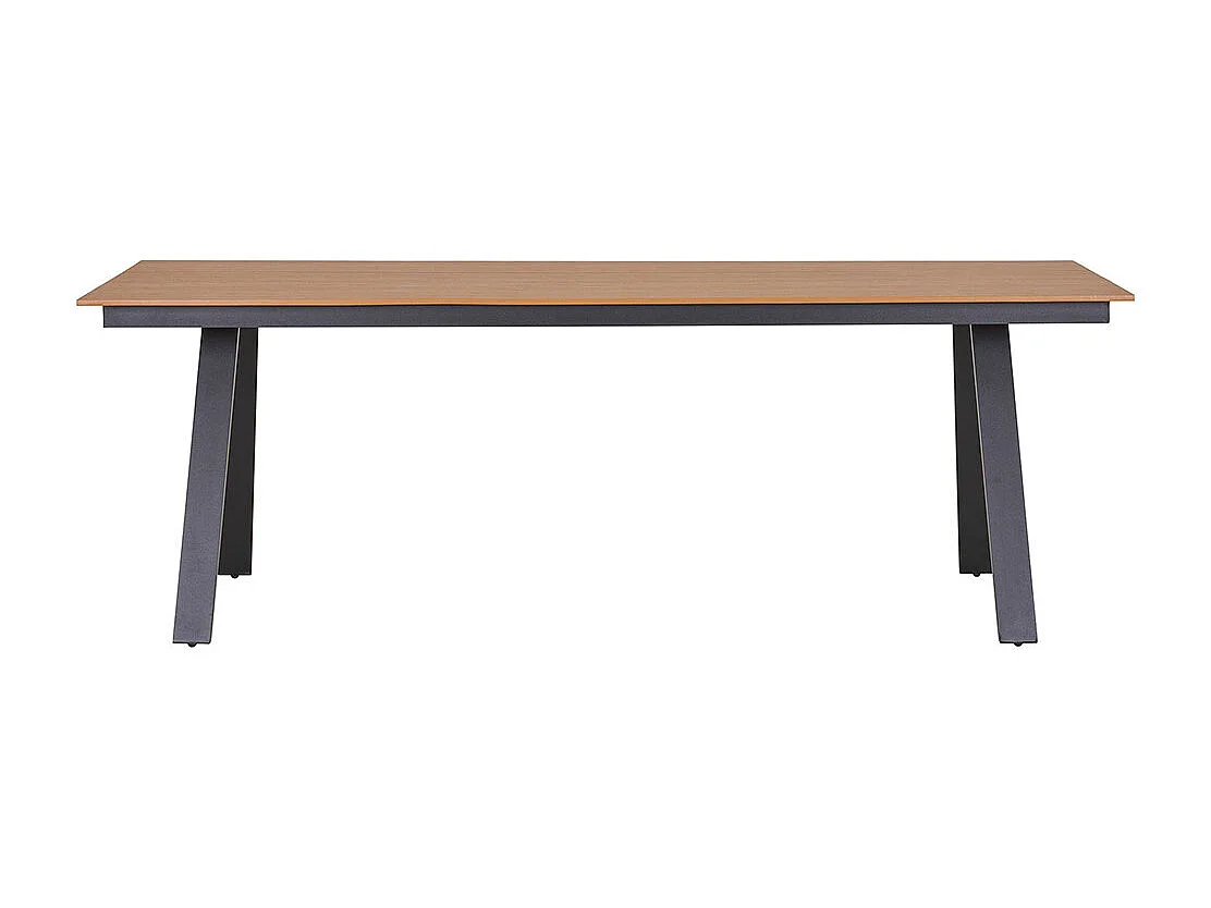 Toronto Gartentisch 100x220cm Natur, schwarz.