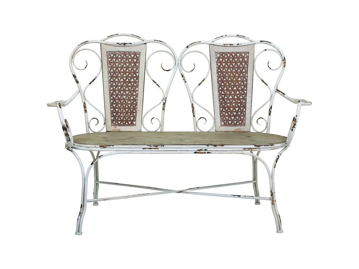 Banco de metal 129x56.5x95h cm