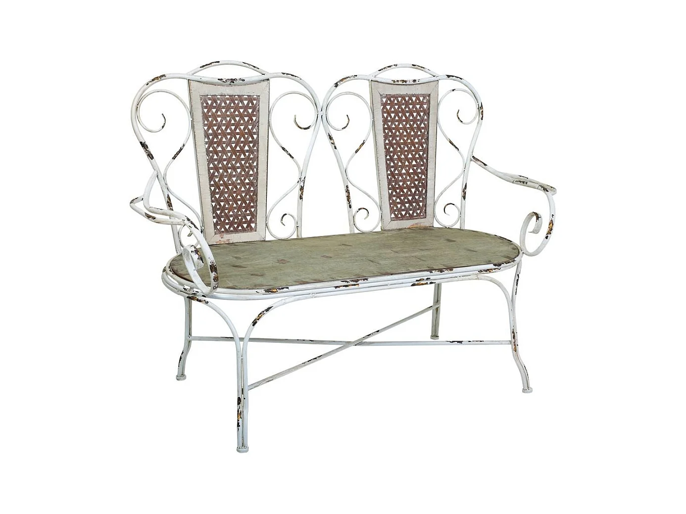 Banco de metal 129x56.5x95h cm