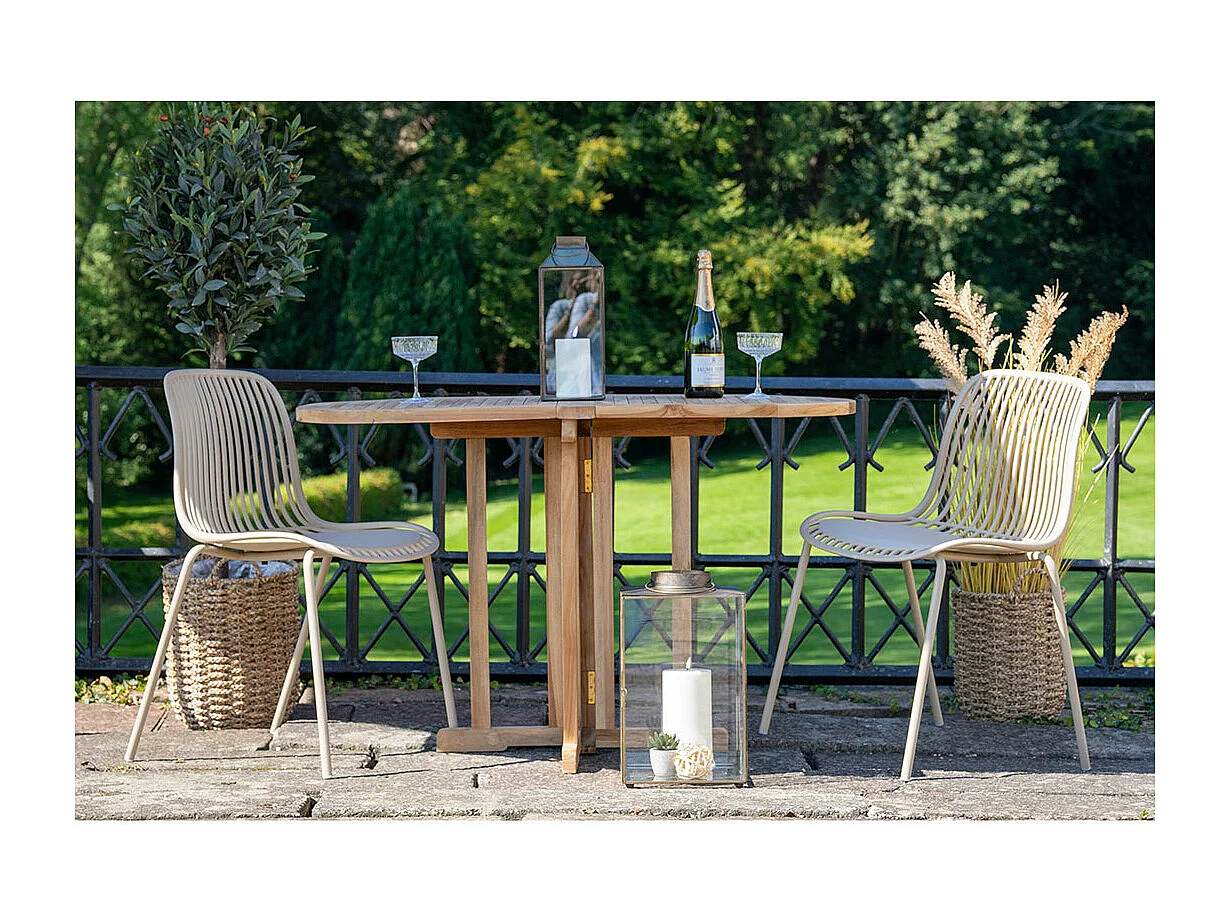 Branson chaise de jardin empilable sable.