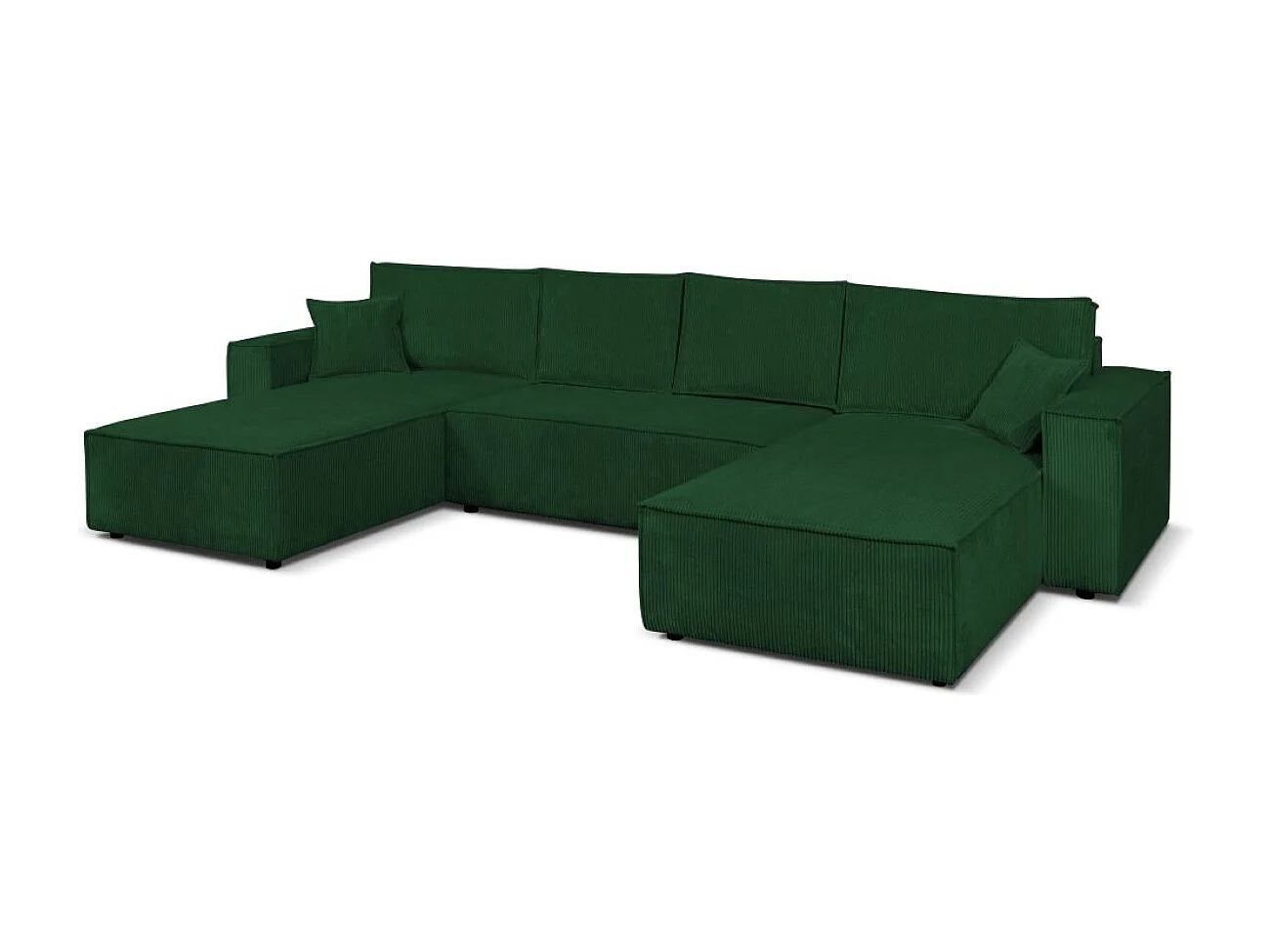 Ecksofa Camel U-Form  390 cm Schlaffläche 340 x 135 cm Sofa XXL, grün